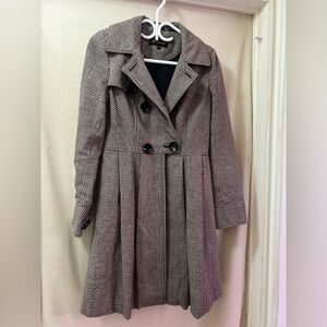 ⚫️ BOGO Ben Sherman Plaid Women's Wool Coat size small missing button